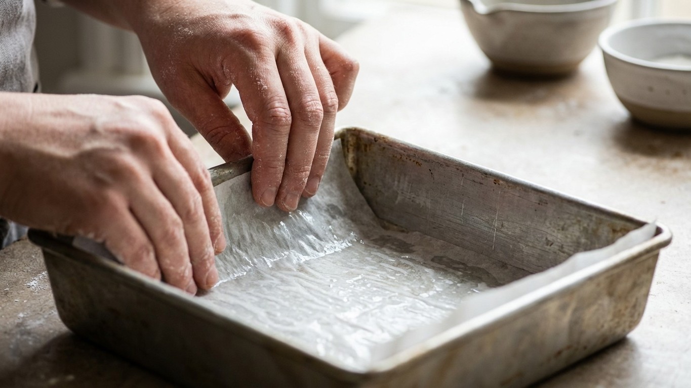 J'ai arrêté de beurrer mes moules à cake le jour où un pâtissier m'a montré ce geste avec du papier mouillé