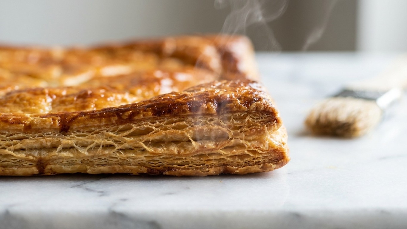 Je dorais ma pâte feuilletée au jaune d'œuf pur : le jour où j'ai compris pourquoi elle brunissait sans jamais gonfler
