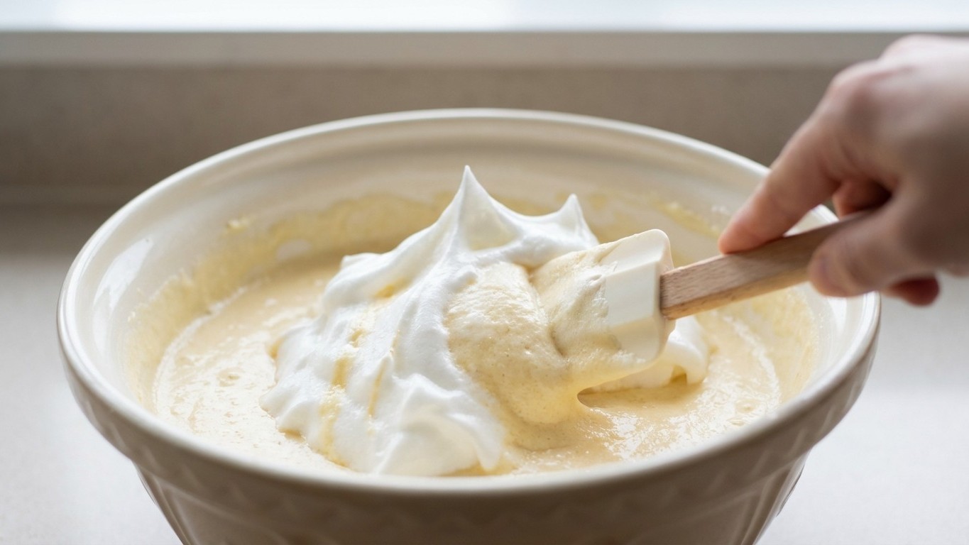 Si vous tournez vite pour incorporer vos blancs en neige, votre gâteau retombe avant même d'entrer au four