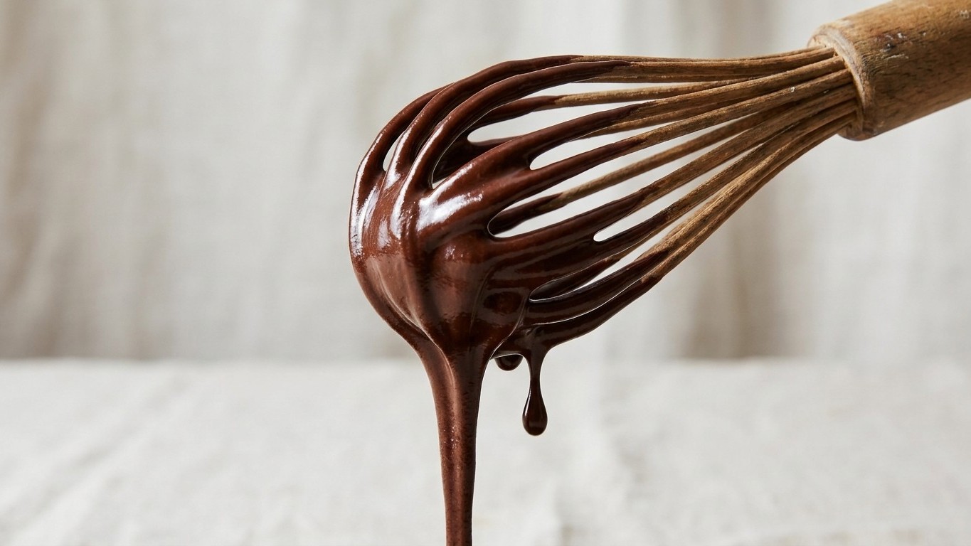 J'ai fouetté ma ganache juste après refroidissement : en voyant les grains, j'ai compris les 6 heures que je sautais à cha...
