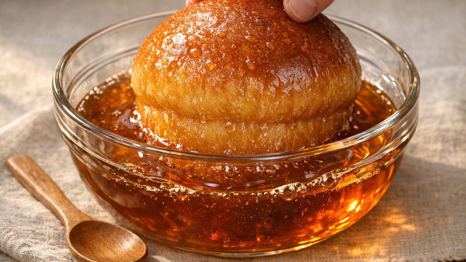 Je versais mon sirop bouillant sur le baba encore froid en pensant qu'il s'imprègnerait mieux : quand j'ai coupé en deux, ...