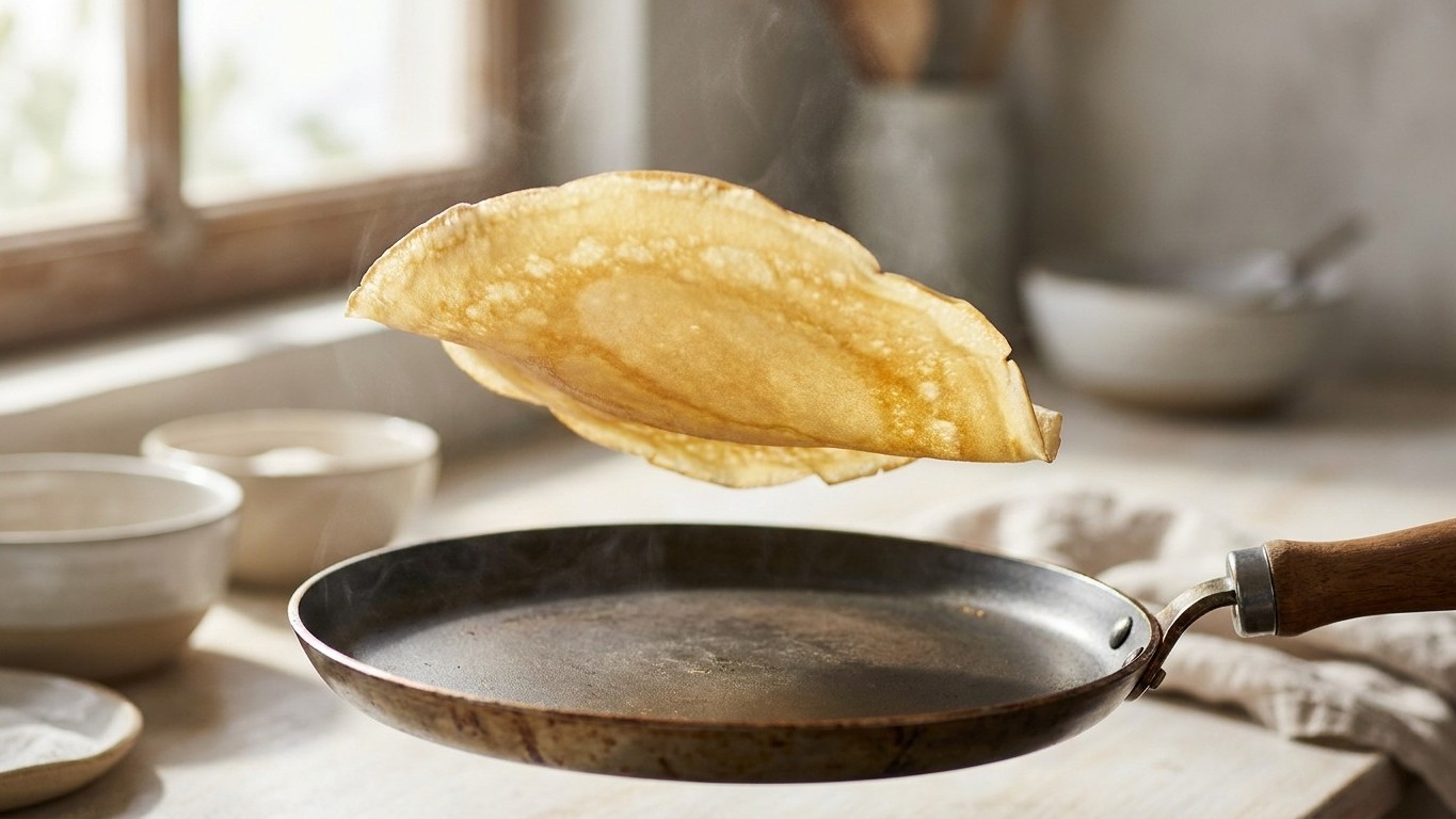 C'est fini pour la pâte à crêpes cuite aussitôt mélangée : les cuisiniers laissent maintenant passer une heure avant la pr...