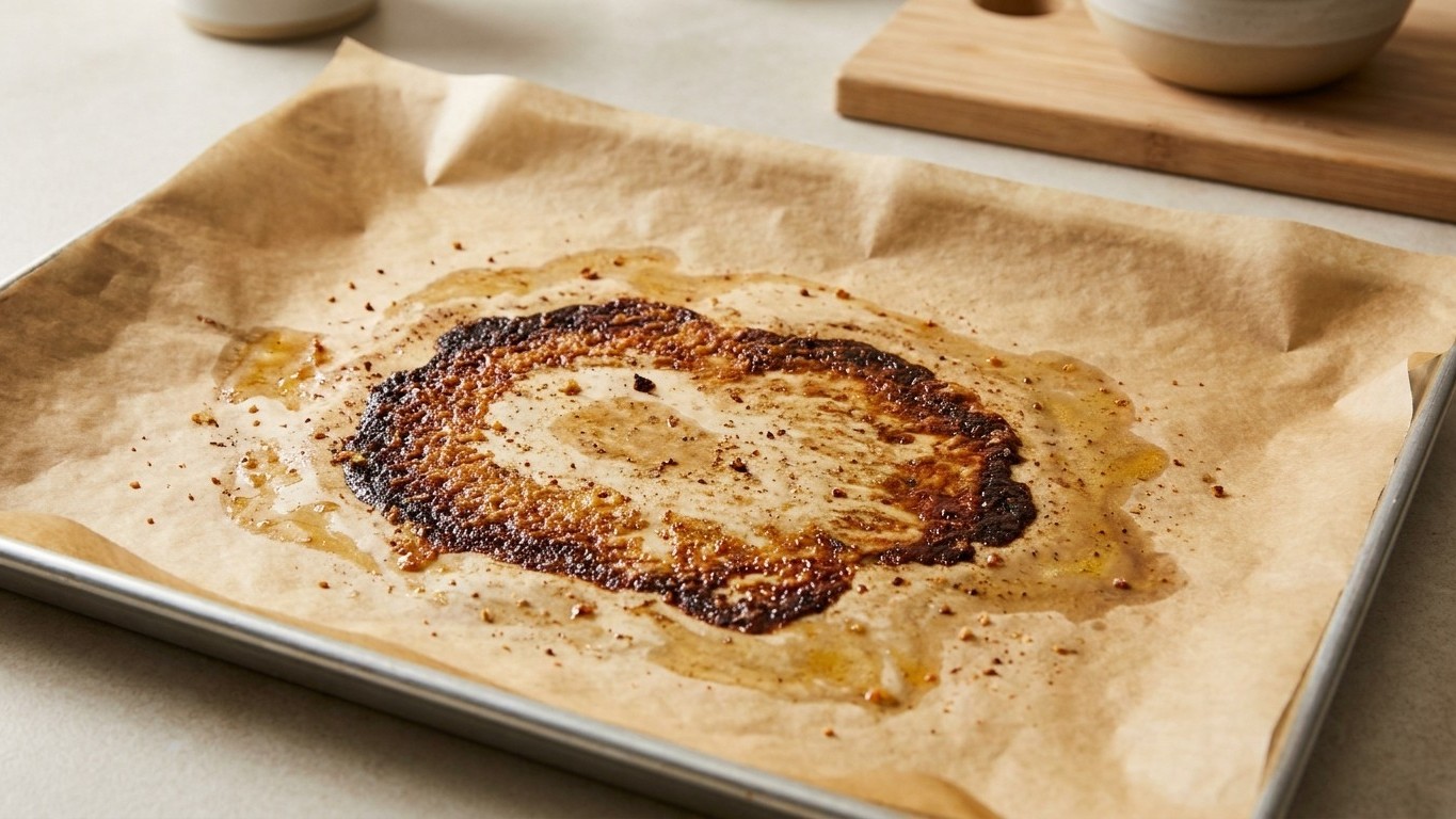 Fini la feuille de papier cuisson gardée pour la fournée suivante : ce que le beurre déjà cuit fait dès que le four remont...