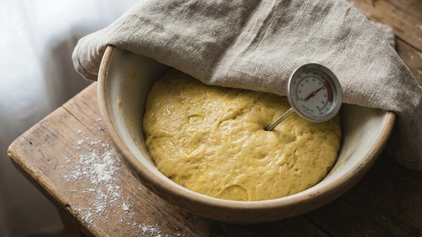 J'ai délayé ma levure dans du lait sorti de la casserole pour gagner du temps : trois heures plus tard, en soulevant le to...