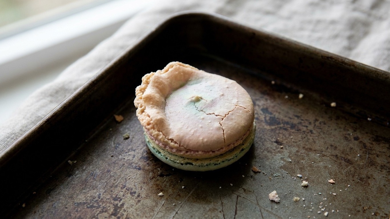 J'ai enfourné mes macarons en chaleur tournante juste pour gagner quelques minutes : en ouvrant le four, j'ai compris ce q...