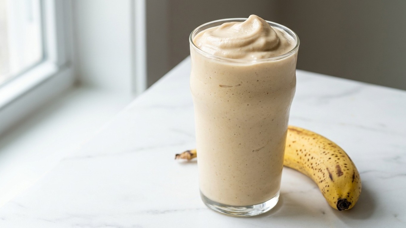 J'ai mixé une banane bien mûre avec un yaourt glacé juste pour tester : mes invités ont cru que j'avais ouvert un bar à sm...