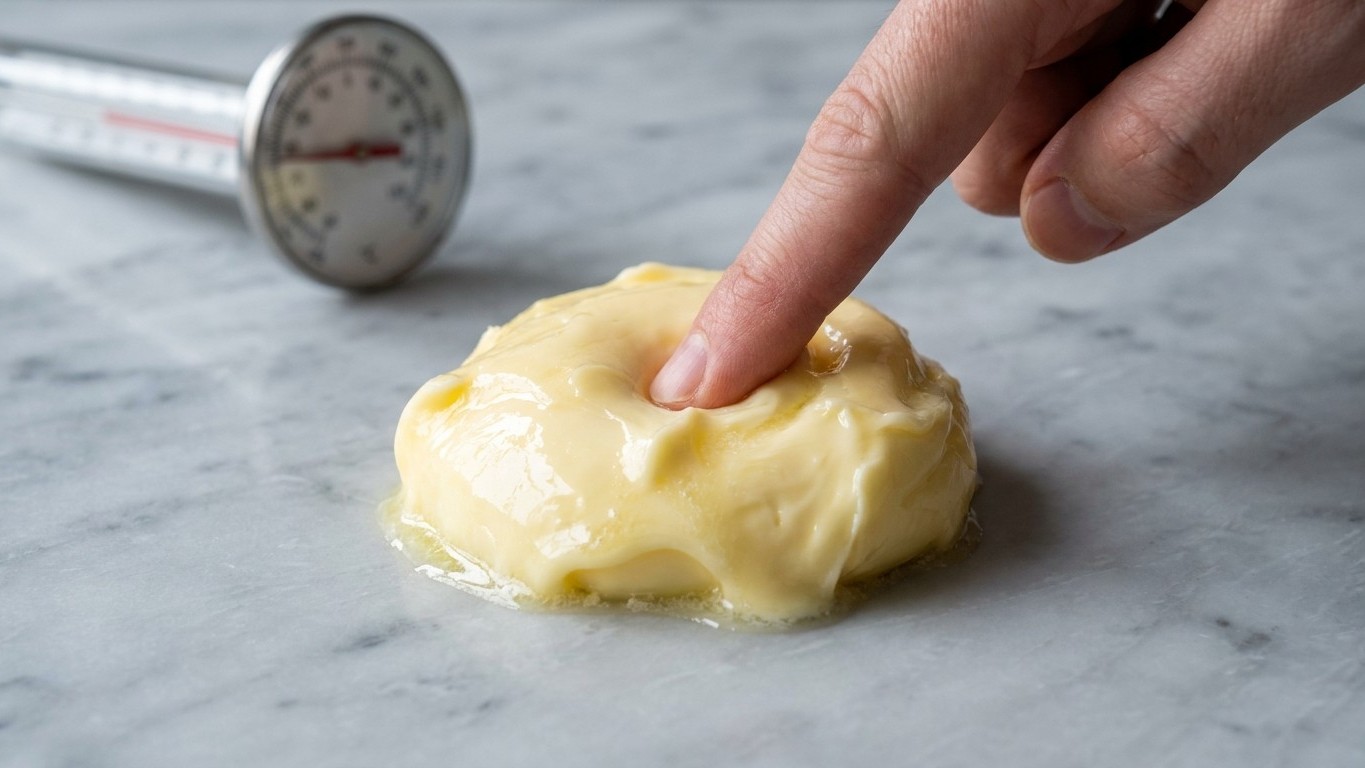 J'ai travaillé mon beurre bien mou pour que la pâte soit plus facile à étaler : quand j'ai ouvert le four, il était trop tard
