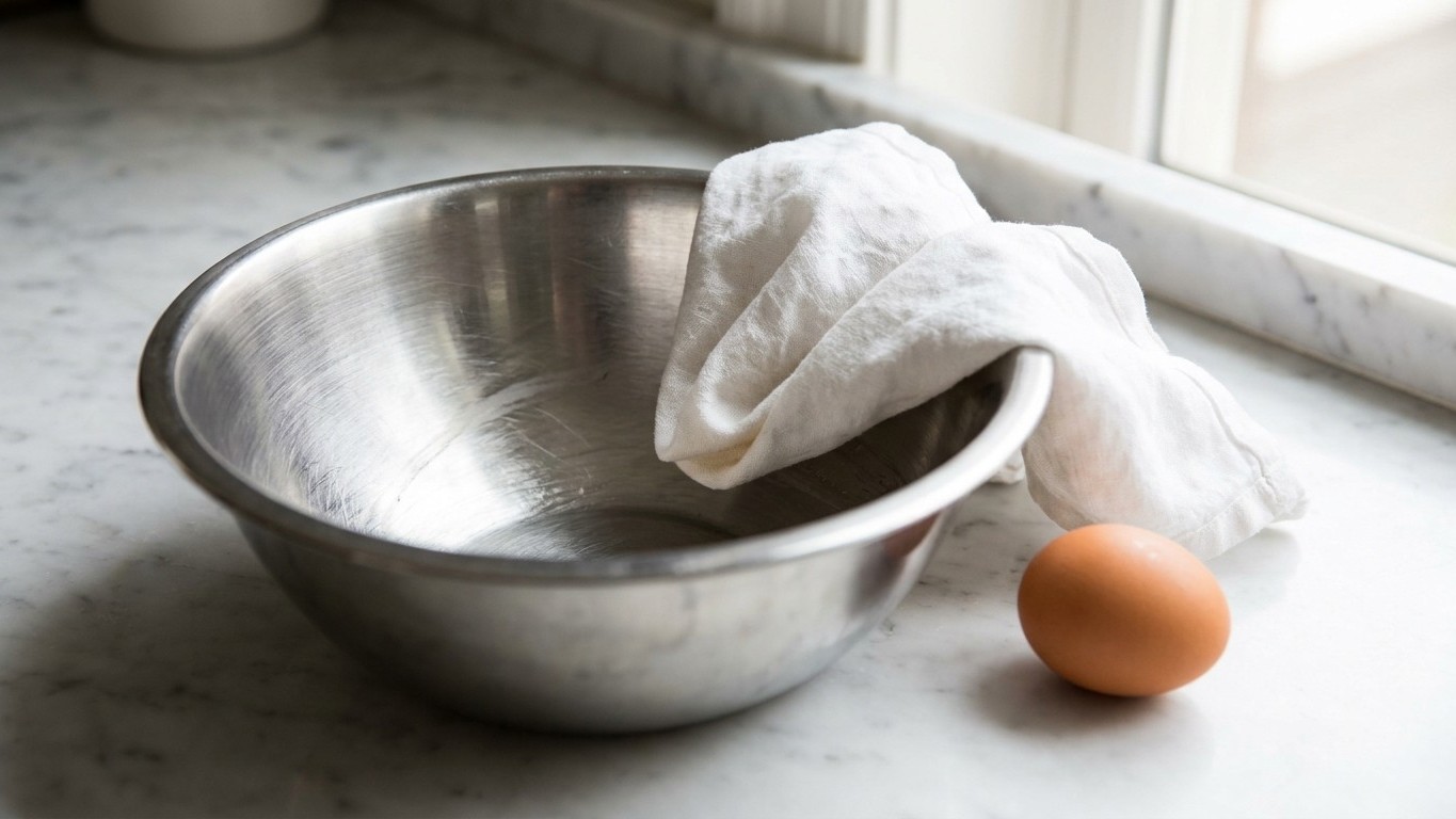 Les pâtissiers ne montent jamais leurs blancs dans un saladier en plastique : le geste au vinaigre qu'ils font sur l'inox ...