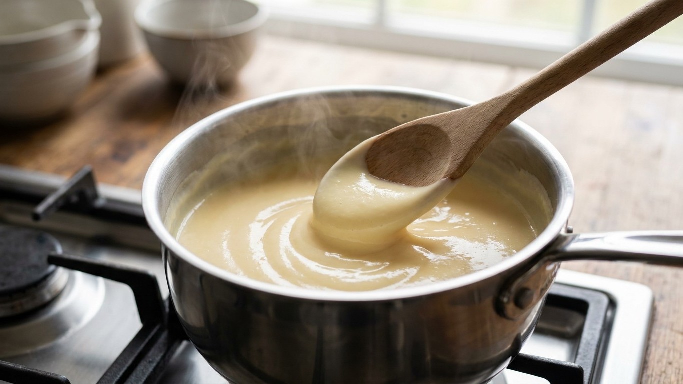 Ma grand-mère retirait toujours sa crème anglaise du feu avant les premières bulles et ce n'est pas une manie de vieille c...