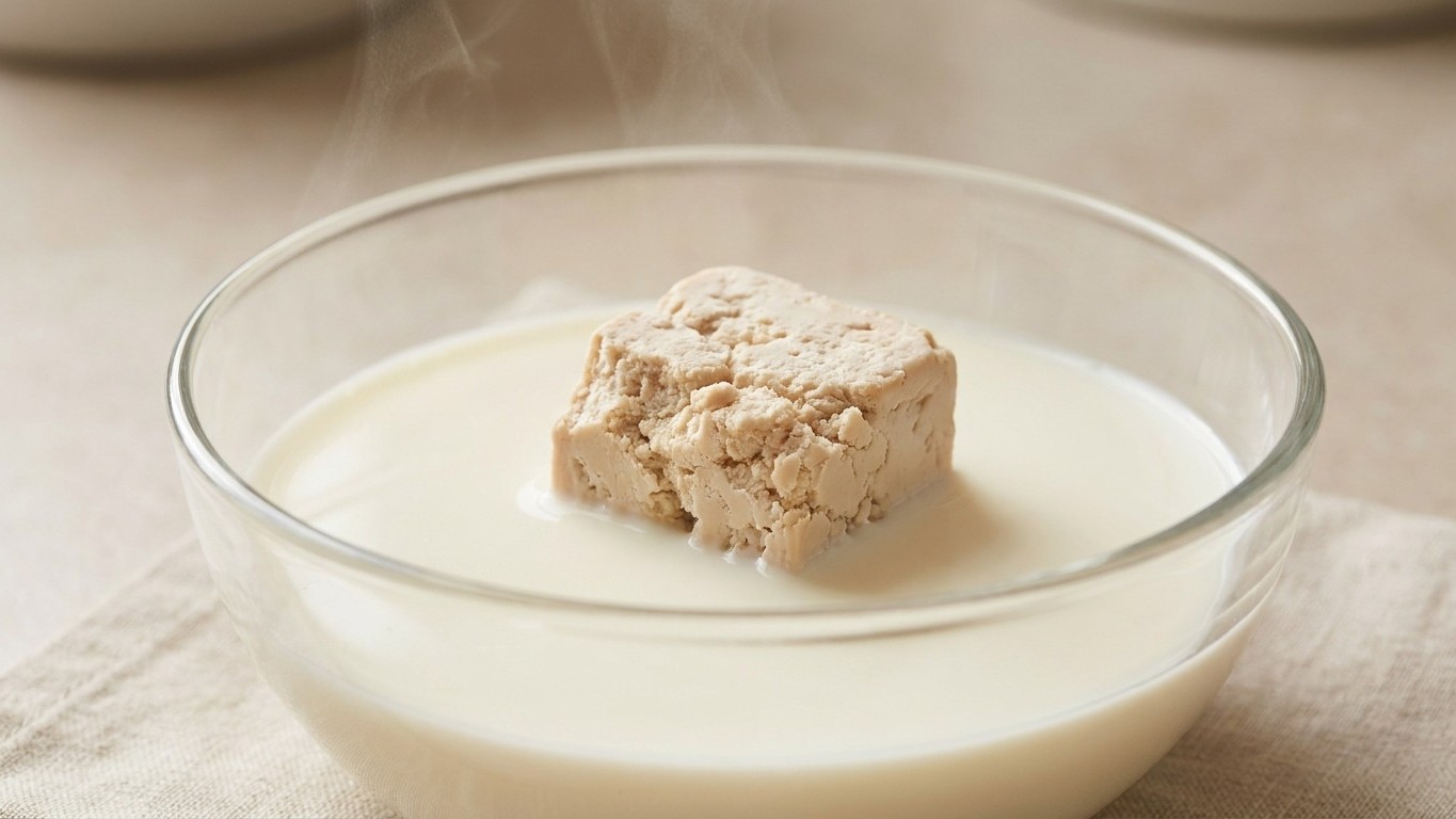 J'ai délayé ma levure fraîche dans un lait chauffé à 60 °C : trois heures plus tard, la pâte n'avait pas bougé d'un millim...