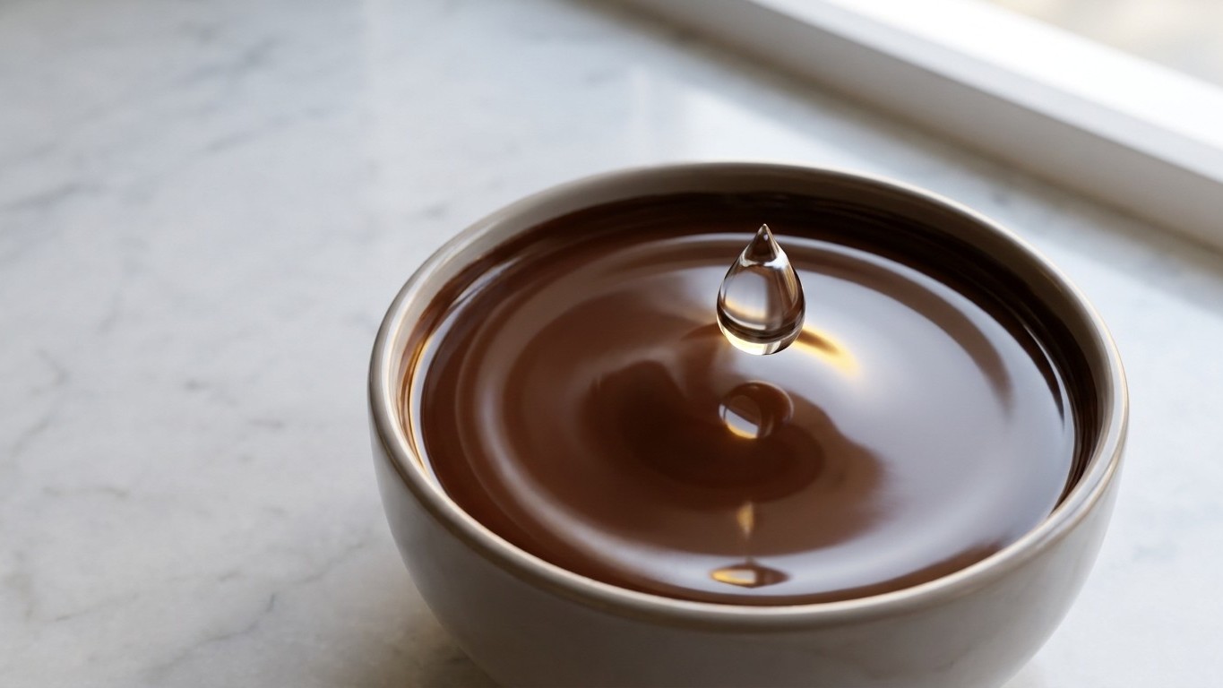 J'ai laissé tomber une goutte d'eau dans mon chocolat de couverture : un chef pâtissier m'a montré ce qu'il fallait ajoute...