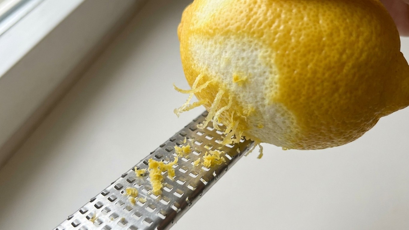 J'ai râpé mon citron jusqu'à voir le blanc apparaître juste pour voir : à la découpe, mes invités ont reposé leur fourchet...