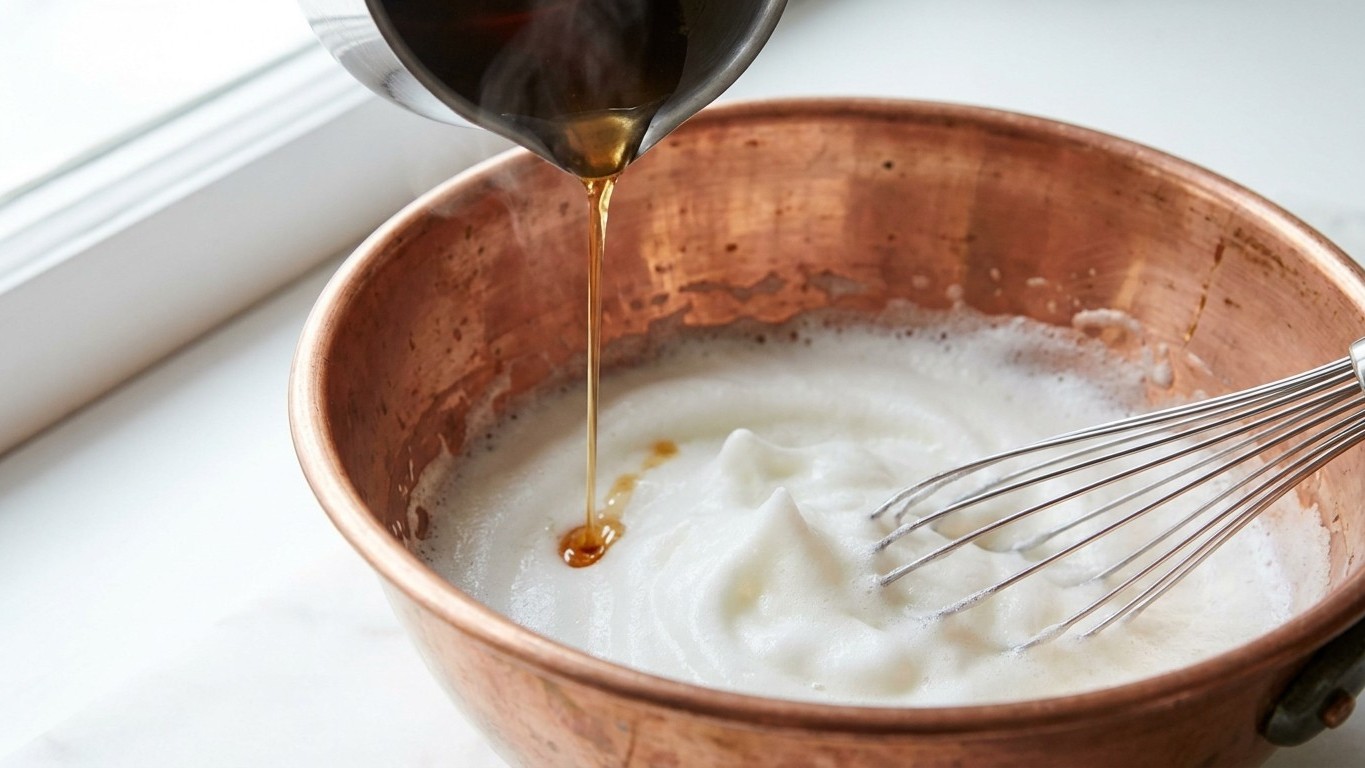 « Ma meringue italienne retombait toujours » : le coupable n'était pas la température du sirop, mais l'endroit où je le ve...