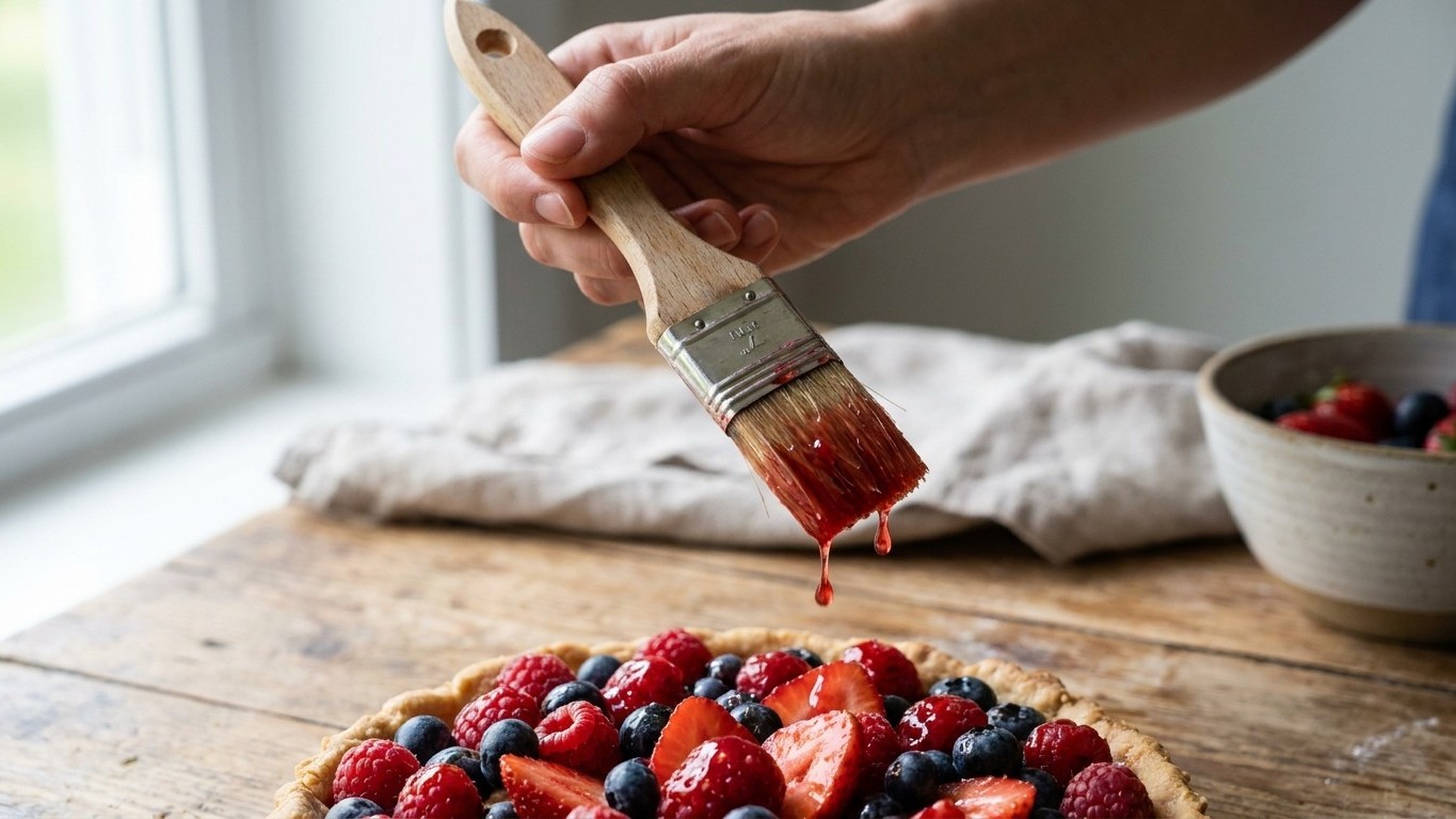 Ma voisine repasse toujours son nappage aux fruits sur le feu juste avant de le verser, et ce n'est pas pour le réchauffer
