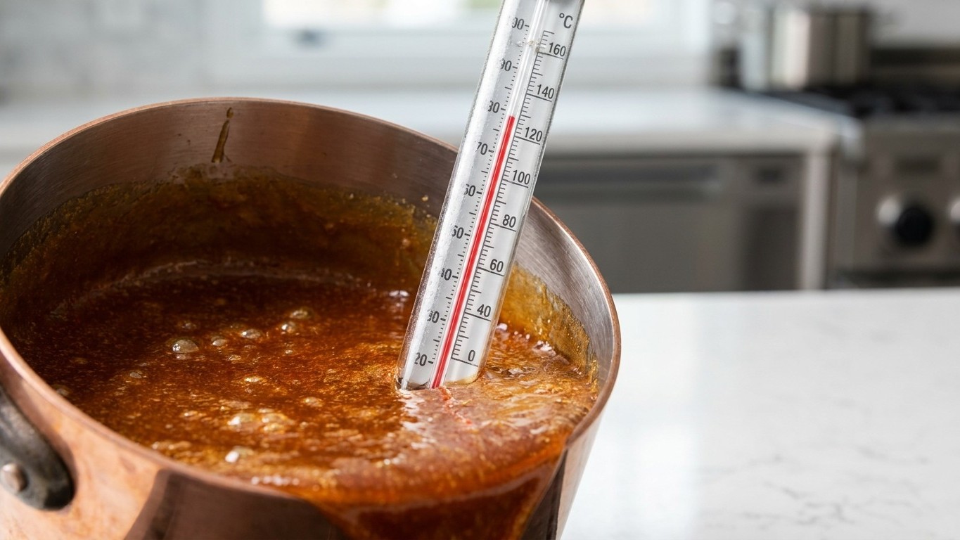 « Mon caramel se cassait en plaque dès le premier couteau » : le coupable n'était pas la recette, mais les quelques degrés...